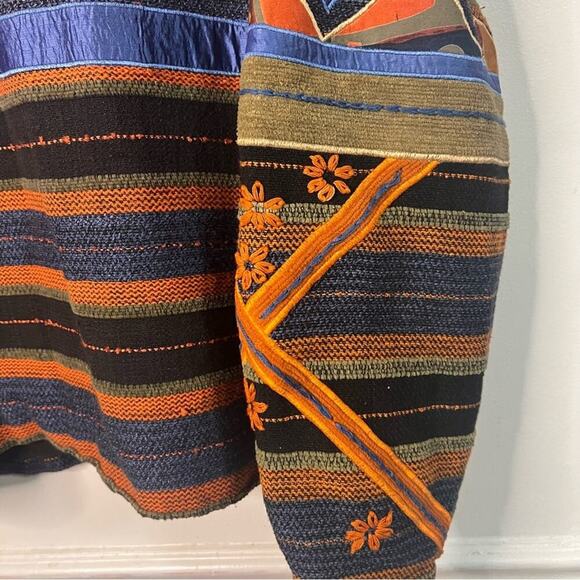 Coldwater Creek | Boho Patchwork Mixed Media Embroidered Jacket | Size XL - Picture 9 of 11